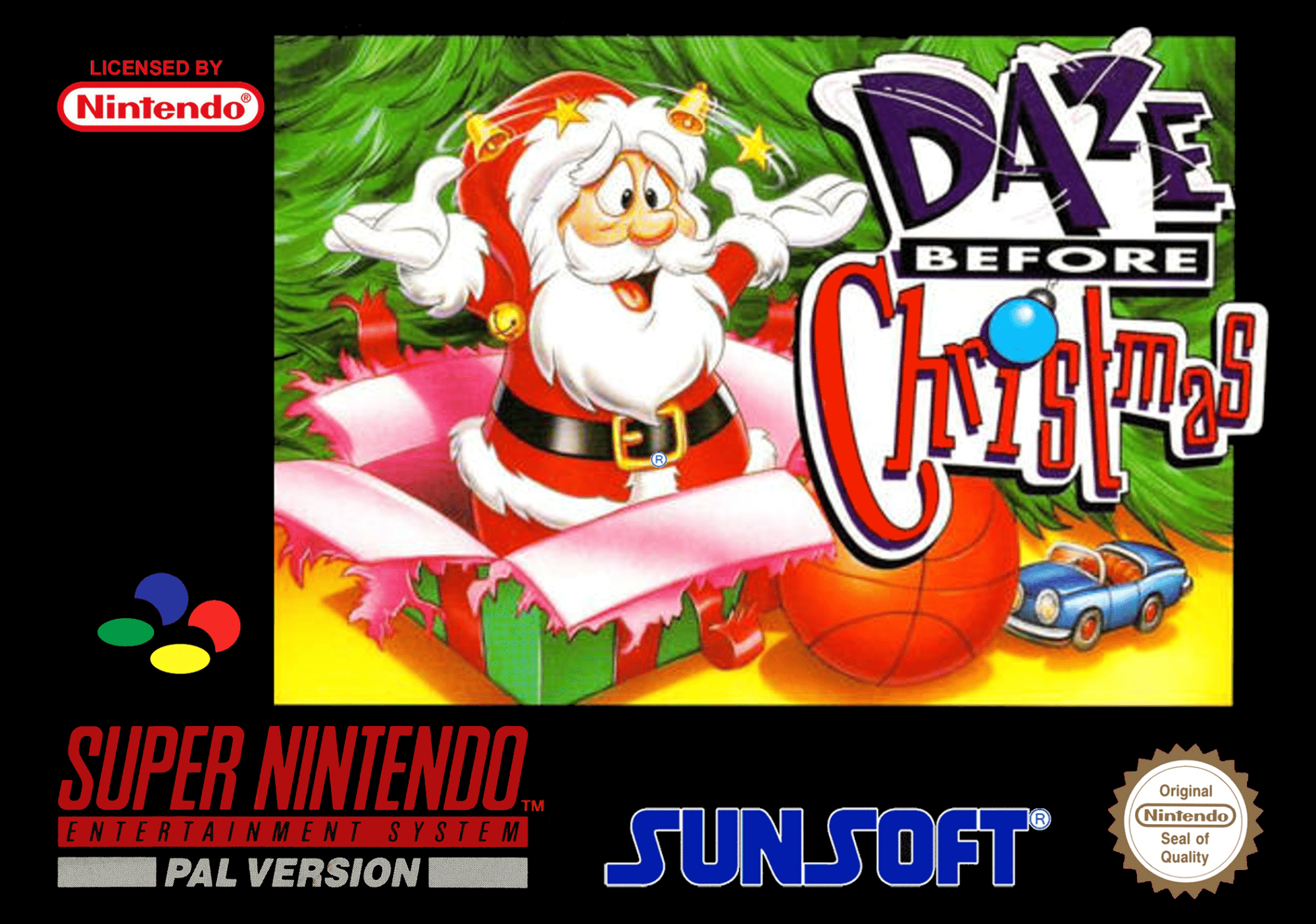 Daze Before Christmas box art for Super Nintendo